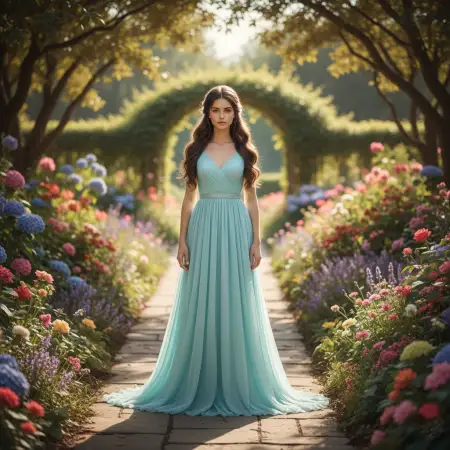 Modern Blue Fashion Dress Girl Studio Photo - Free Photo Download