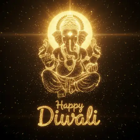 Modern Calligraphy Happy Diwali Greetings 2025 - Free Happy Diwali 2025 Download