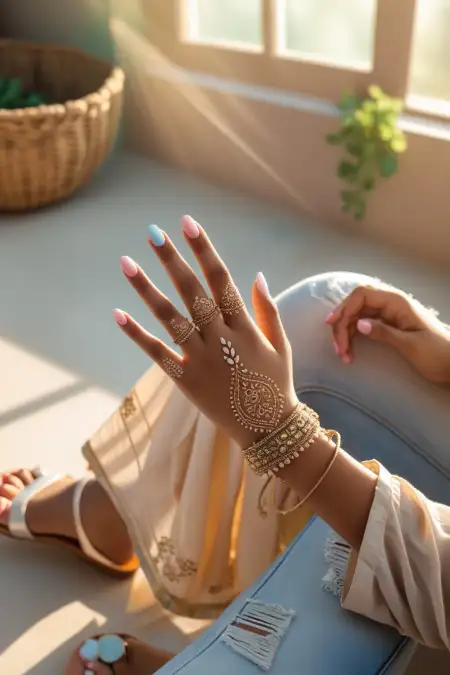 Modern Hand Mehndi Design For Girls - Free Related Mehndi Design Image