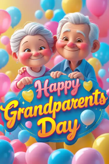 Modern Happy Grandparents Day Card Design Template - Free Happy Grandparents Day Download