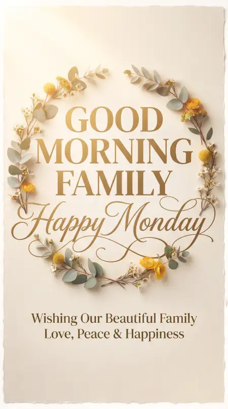 monday good morning for family - Monday Good Morning
