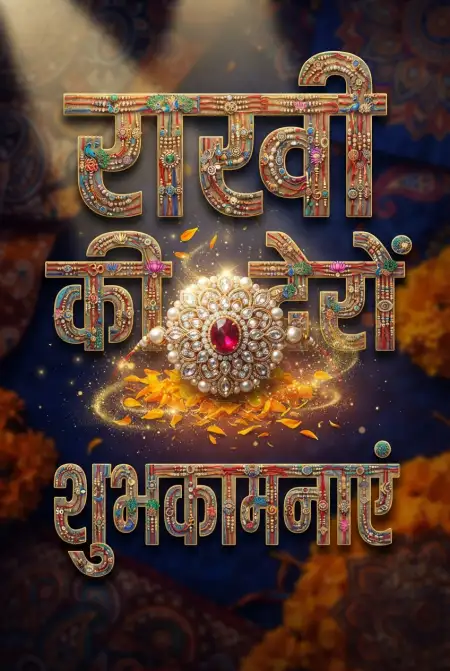 Most Creative Raksha Bandhan Hindi Rakhi Greeting Poster For Social Media - Free Raksha Bandhan Ki Shubhkamnaye In Hindi Download