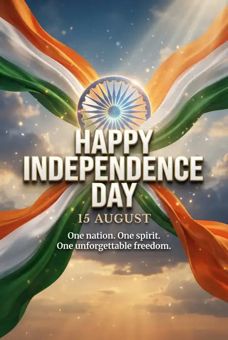 Motivational Independence Day Wishes 2026 - Free Indian Independence Day Wishes 2026 Download