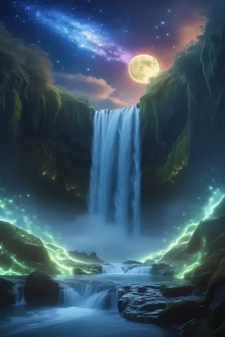 Mountain Waterfall Background PNG - Free Waterfall Background Download