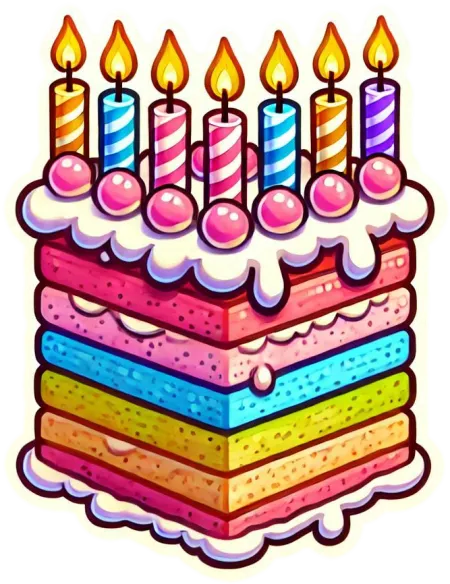 Multi-layered Cake Png Transparent With Candles - Free Related Cake Image