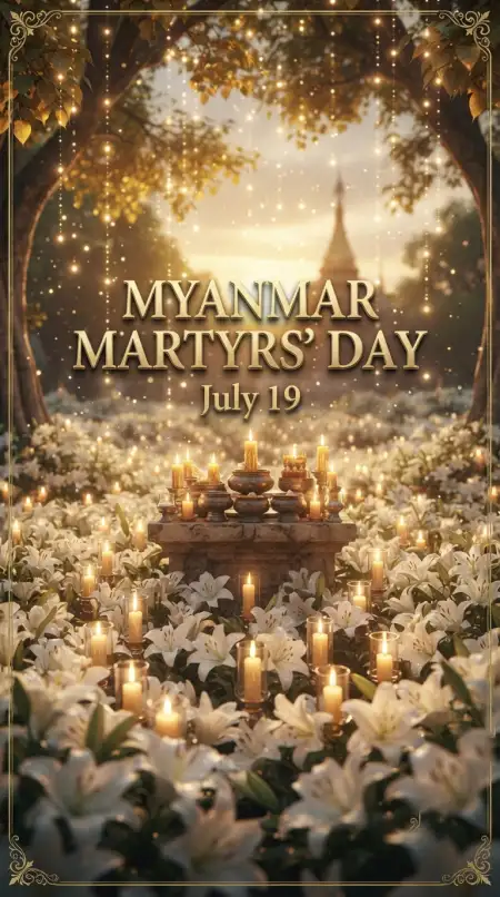 Myanmar Martyrs Day Candle Background - Free Myanmar Martyrs Day 2026 Download