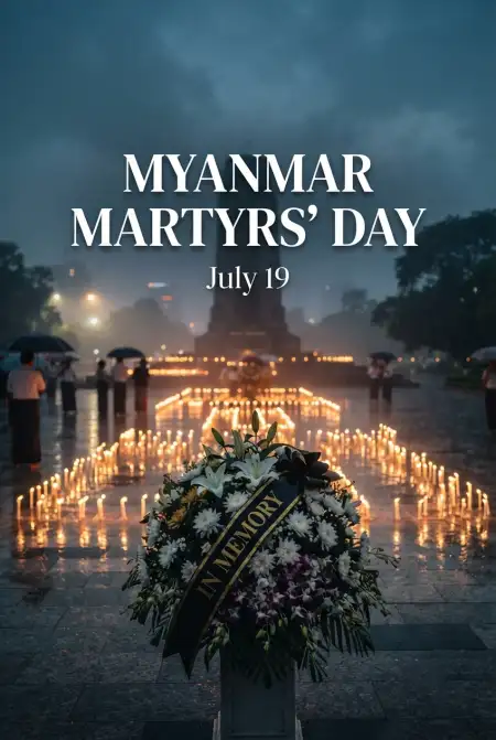 Myanmar Martyrs Day Facts Poster - Free Myanmar Martyrs Day 2026 Download