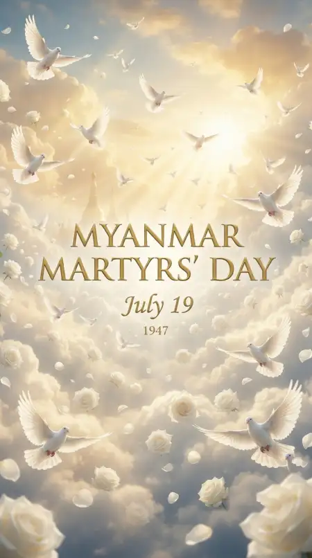 Myanmar Martyrs Day Mobile Wallpaper - Free Myanmar Martyrs Day 2026 Download
