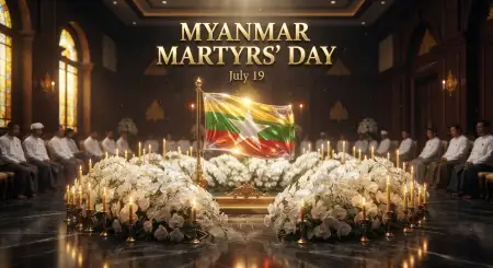 Myanmar Martyrs Day Tribute Background Hd - Free Myanmar Martyrs Day 2026 Download