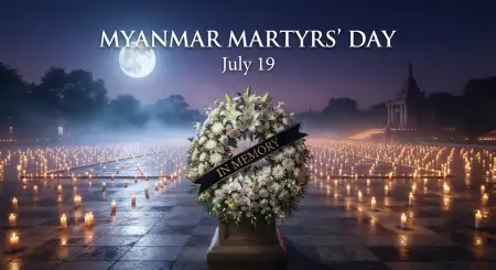 Myanmar Martyrs Day Tribute Image - Free Myanmar Martyrs Day 2026 Download