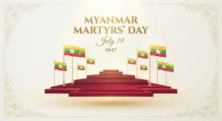 Myanmar Martyrs Day Vector Free - Free Myanmar Martyrs Day 2026 Download