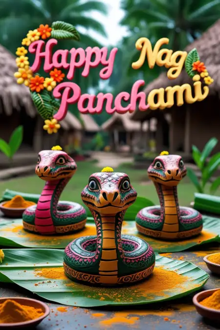 Nag Panchami 2025 Images In Hindi Text - Free Happy Nag Panchami Download