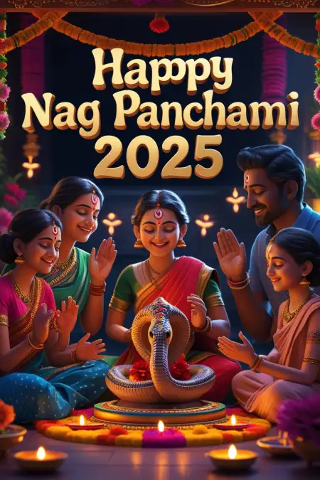 Nag Panchami 2025 Shubhkamnaye Photo In Hindi - Free Happy Nag Panchami Download