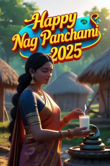 Nag Panchami Illustration Wallpaper 2025 - Free Happy Nag Panchami Download