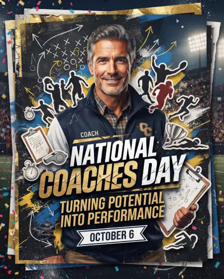 national coaches day typography png 2026 - National Coaches Day 2026