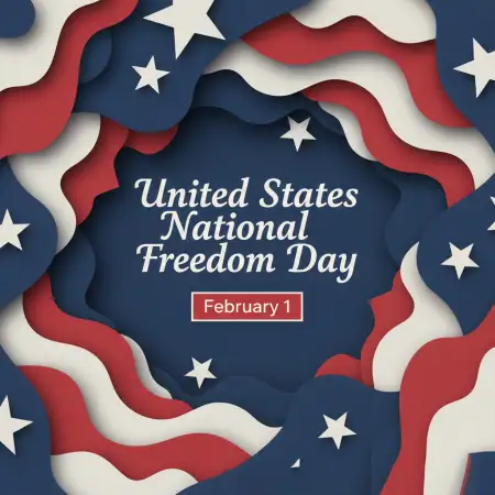 National Freedom Day American History Design - Free United States National Freedom Day Download