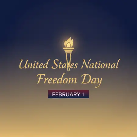 National Freedom Day Website Banner - Free United States National Freedom Day Download