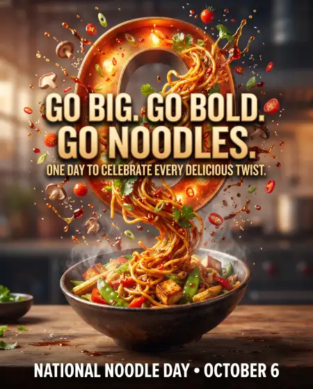 national noodle day background 2026 - National Noodle Day Food Background 2026