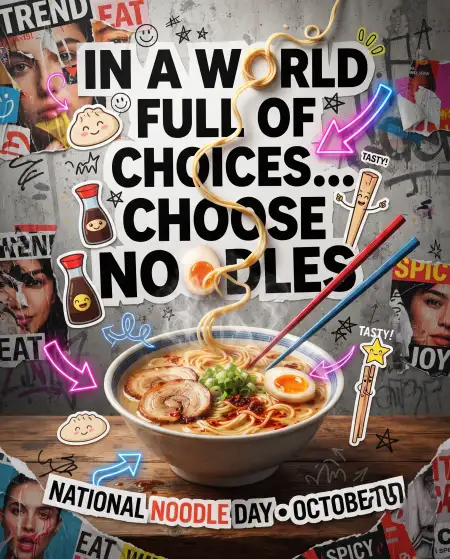 national noodle day chopsticks png 2026 - National Noodle Day Poster 2026