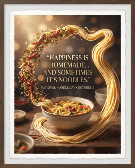 national noodle day creative poster 2026 - National Coaches Day Creative Poster 2026