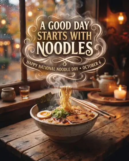national noodle day delicious noodles 2026 - National Noodle Day Poster 2026