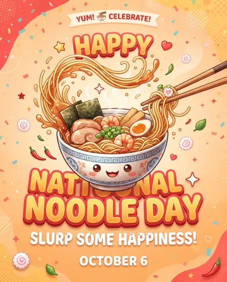 national noodle day facebook cover 2026 - National Noodle Day Poster 2026