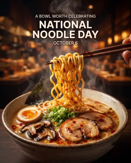 national noodle day food poster 2026