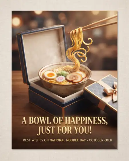 national noodle day greeting message 2026 - National Noodle Day Poster 2026