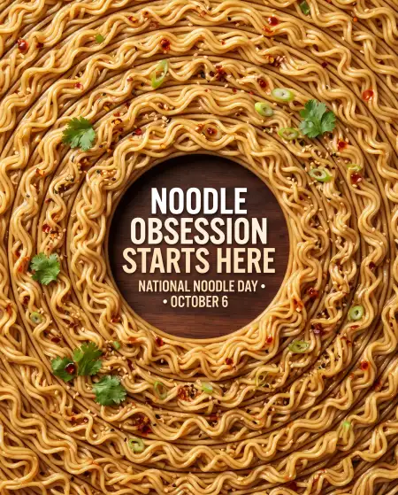 national noodle day greetings 2026 - National Noodle Day Poster 2026