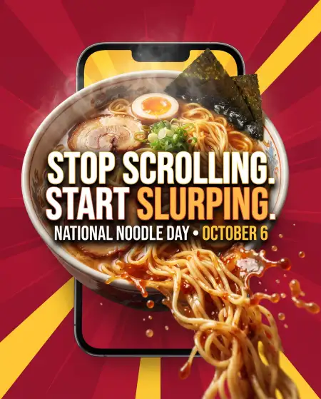 national noodle day instagram captions 2026 - National Noodle Day Poster 2026