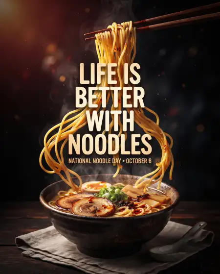 national noodle day poster 2026