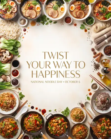 national noodle day restaurant background 2026