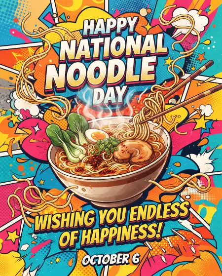 national noodle day wishes card 2026