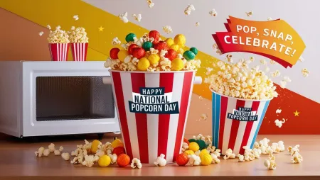 National Popcorn Day Event Promotion Posts For Facebook - Free Related National Popcorn Day Image