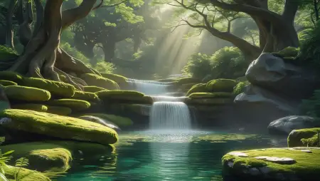 Natural Waterfall Background For Editing - Free Waterfall Background Download