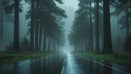 Nature Background With Road In Forest - Free Related Nature Background Image