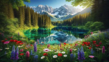 Nature Wallpaper With Mountains And Lakes - Free Wall Download