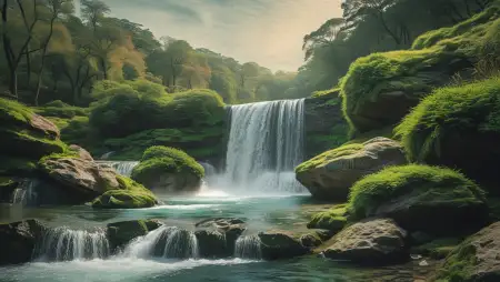 Nature Waterfall Background For Flyers - Free Waterfall Background Download