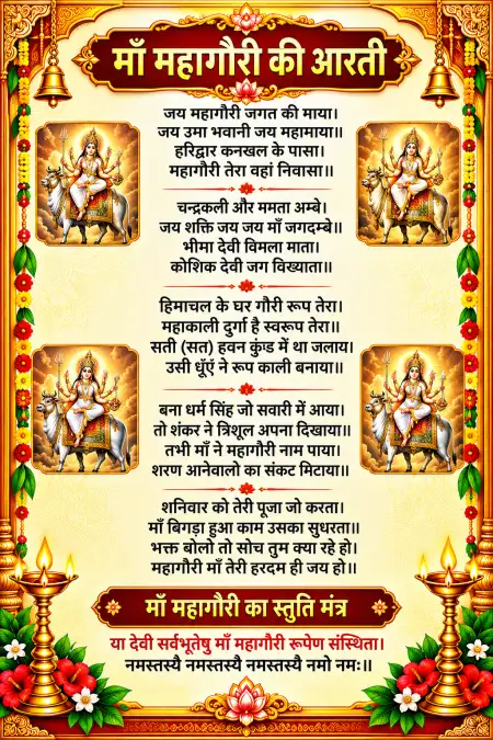 navratri eighth day maa mahagauri aarti