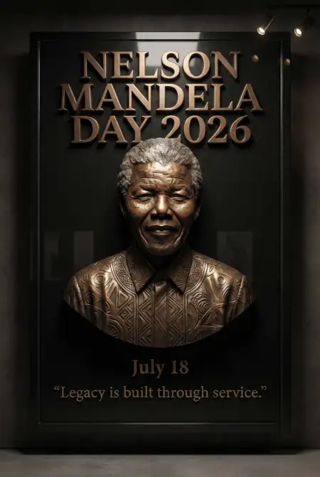 Nelson Mandela 3d Poster Design 2026 - Free Nelson Mandela Poster 2026 Download