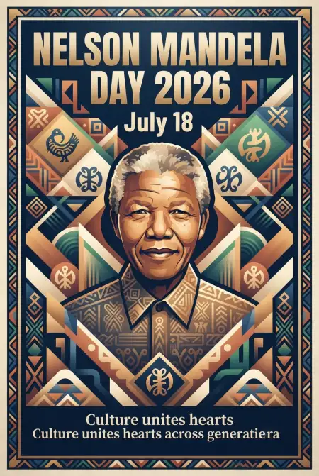 Nelson Mandela Artistic Poster 2026 - Free Nelson Mandela Poster 2026 Download