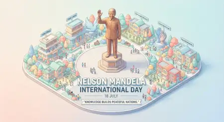 Nelson Mandela Day Flat Vector Design - Free Nelson Mandela International Day 2026 Download