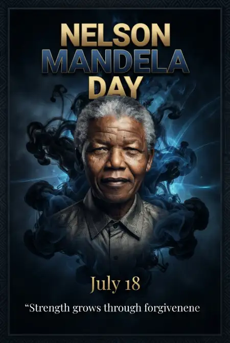 Nelson Mandela Day Poster 2026 - Free Nelson Mandela Poster 2026 Download