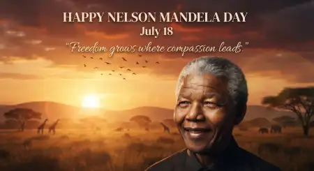 Nelson Mandela Day Wishes Creative Template - Free Nelson Mandela Day Wishes Download