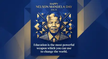 Nelson Mandela Day Wishes Modern Poster - Free Nelson Mandela Day Wishes Download