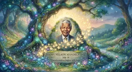 Nelson Mandela Day Wishes Portrait Design - Free Nelson Mandela Day Wishes Download