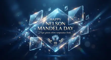 Nelson Mandela Day Wishes With Globe Theme - Free Nelson Mandela Day Wishes Download