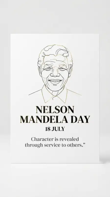 Nelson Mandela Educational Poster Template 2026 - Free Nelson Mandela Poster 2026 Download