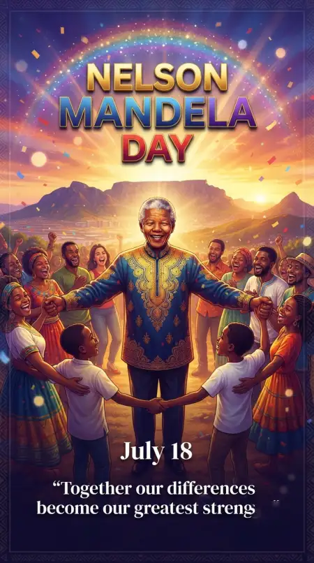 Nelson Mandela Inspirational Artwork Poster 2026 - Free Nelson Mandela Poster 2026 Download