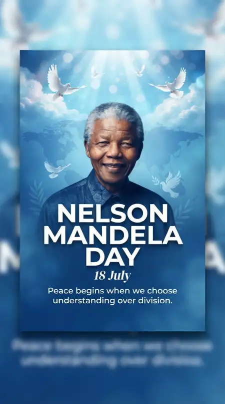 Nelson Mandela Peace Education Poster 2026 - Free Nelson Mandela Poster 2026 Download